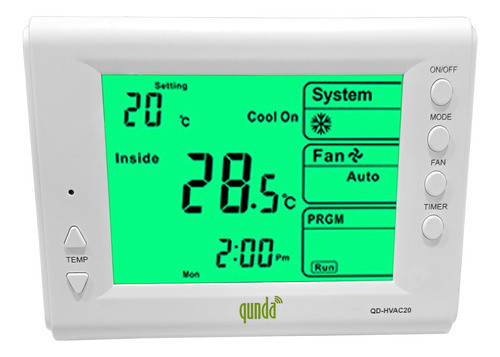 Termostato Aire Acondicionado Digital 220v Qunda Frio Calor 1