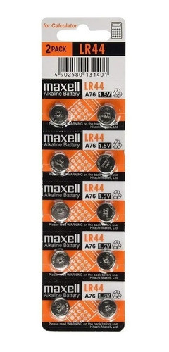 Pilas Maxell Lr44 10 Unidades Caba 0