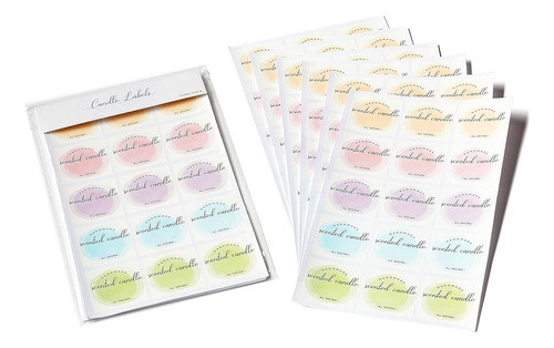 Etiquetas Para Velas Perfumadas Hayley Cherie 300 Piezas - P 1
