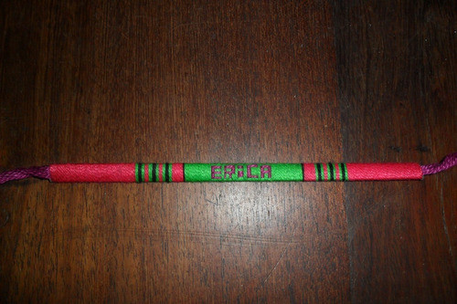 Erica Nombre Pulsera Tejido Retro Vintage Hilo Futbol 0