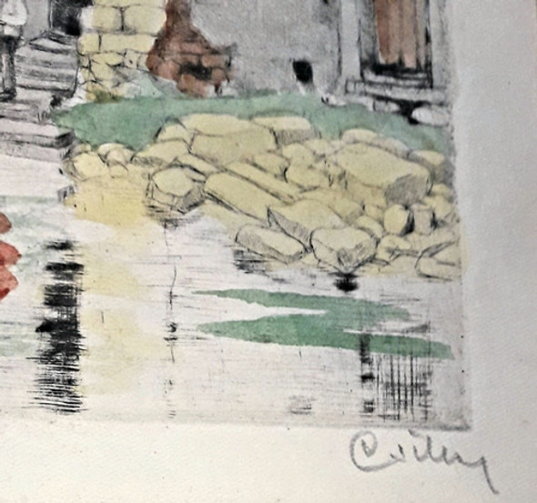 Acuarela Mediterráneo Marina Firma 44cm X 33cm Italia España 1