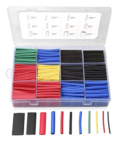 560pcs Tubo Termorretráctil 2: 1, Surtido De Cable De Cable 0