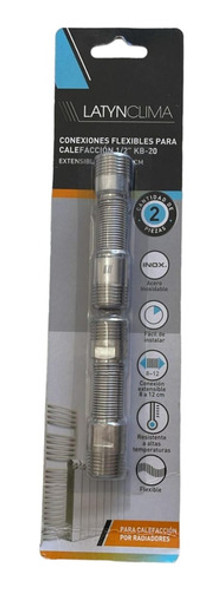 Kit 2 Flexibles Niples Para Radiador Calefacción 1/2 Latyn 0
