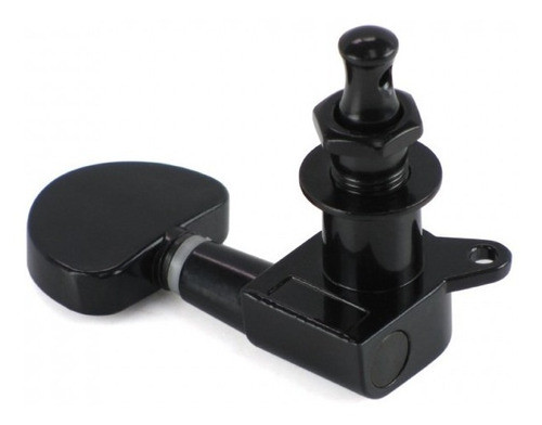 Tarraxa Blindada Violão Guitarra Preta Oval Lado Baixo L 1