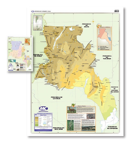 Mapa Prov. De Catamarca (división Política) Laminado 70x100 0