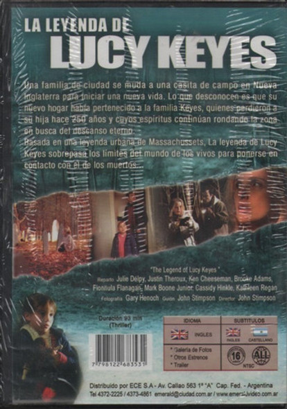 La Leyenda De Lucy Keyes - Dvd Nuevo Orig. Cerrado - Mcbmi 1