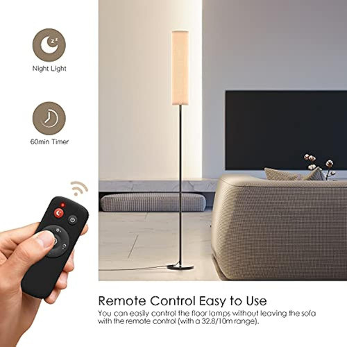 ~? Lámpara De Pie Con Control Remoto Para Dormitorio/sala De 1