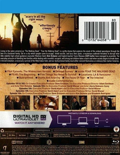 Blu-ray Fear The Walking Dead Season 1 / Temporada 1 1