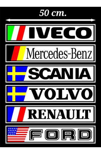 Calcomanía Tuning Camiones Camionetas Banderas 0