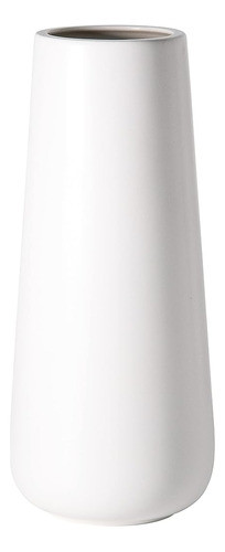 Jarrón De Flores De Cerámica Blanca Mate De 11 Pulgadas Para 0