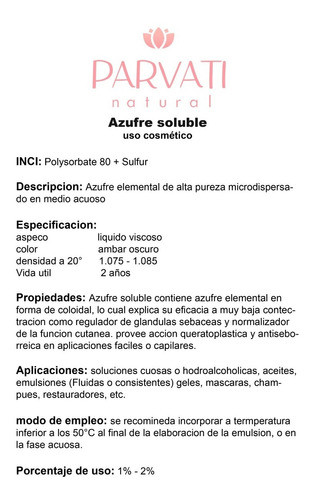 Azufre Hidrosoluble 100 Grs 1