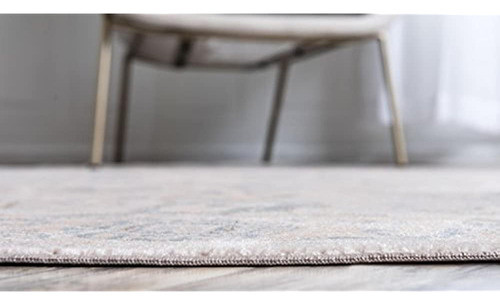 Unique Loom Paris Collection Alfombra Redonda Gris Envejecid 1