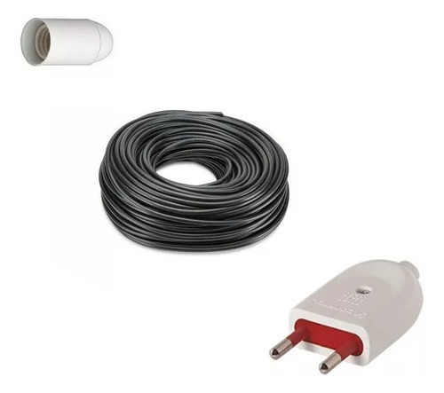 Kit Goma 10 Metros 2x1 + 6 Portalámparas + Ficha Conatel 0