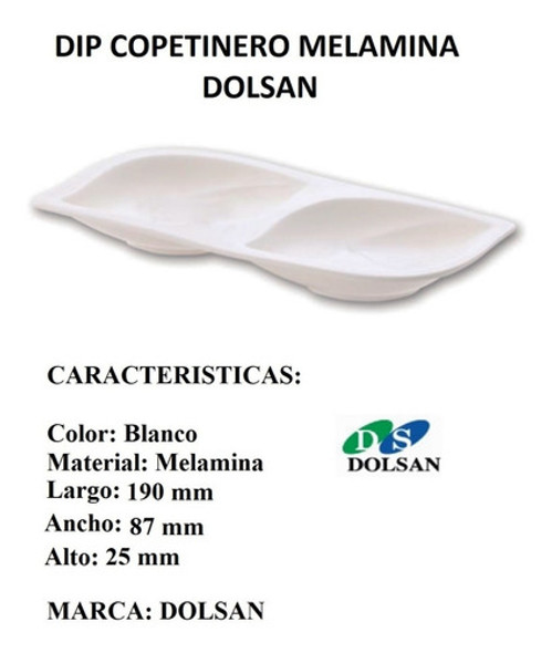 Dip Copetinero Doble Melamina 19 X 8,7 Cm Dolsan Catering ! 1