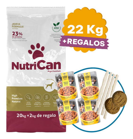 Comida Perro Nutrican 22 Kg + Regalo + Envío / Mundo Mascota 0