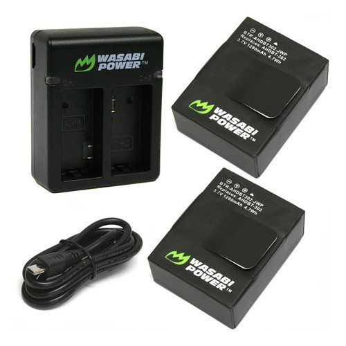 Cargador Mas 2 Baterias 1280mah Para Gopro Hero3 0