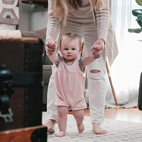 Burt's Bees Baby Girls Rompers, De 2 Burbujas, Monos De Una 1