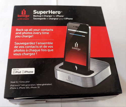 Base De Carga Y Backup Para iPod E iPhone Iomega Super Hero 0