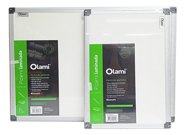 Pizarra Blanca Laminada Olami Marco De Aluminio 75x100cm 0