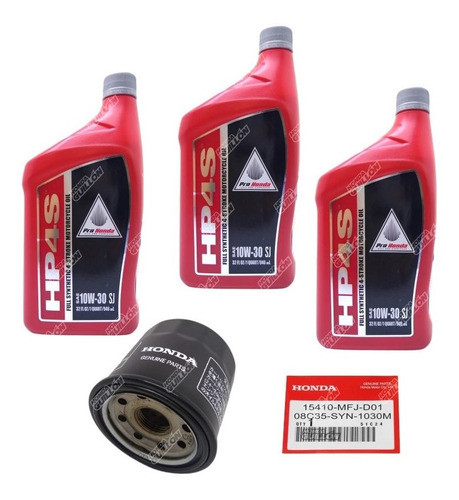 Aceite Honda Hp4s 10w30 100% Sintetico Pro Usa + Filtro M1 0