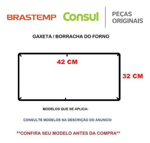 Gaxeta/borracha Do Forno Fogão Brastemp Bfd4tar W10341883 1