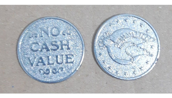 Ficha Pomba No Cash Value ( 150 Peças ) Maq Vendin Machine 0 Ficha Pomba No Cash Value ( 150 Peças ) Maq Vendin Machine 0