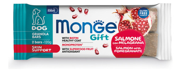Snack Monge Gift Perro Skin Support Salmon/pomegranate 120g 0