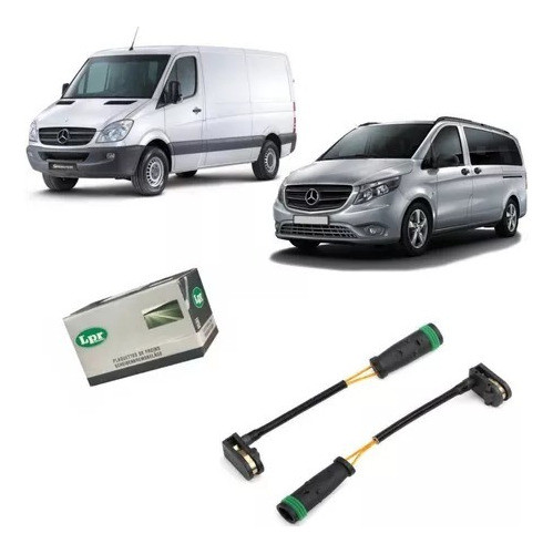 Kit 2 Sensor De Desgaste Mercedes Benz Sprinter Vito 0