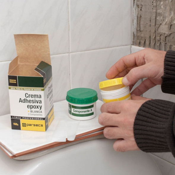 Crema Adhesiva Epoxy Blanco Parsecs 150gr (pegado De Bachas) 1