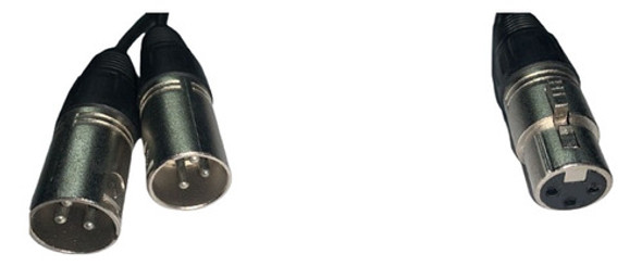 Cable Adaptador Audio Canon Xlr Hembra A 2 Macho Potencias 1