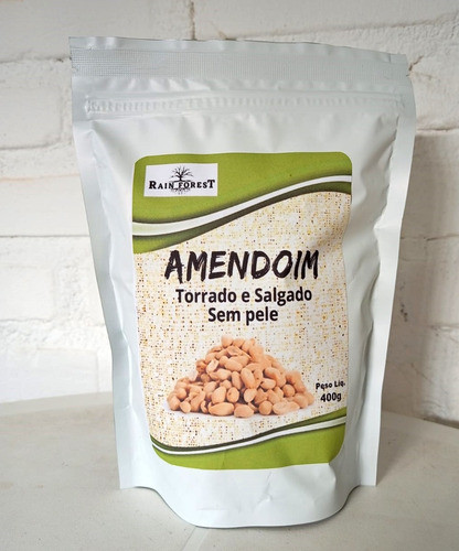 Amendoim Torrado Salgado Sem Pele Qualidade 400gr 1
