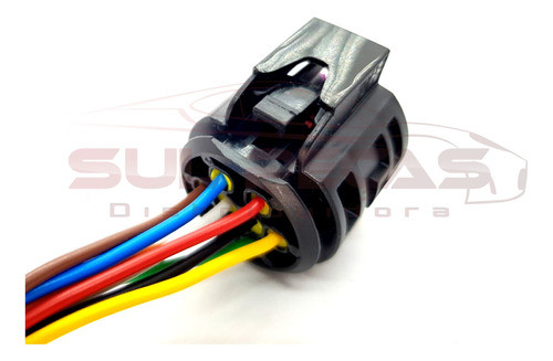 Plug Conector Chicote P/ Farol Fiat Grand Siena 8 Vias 1