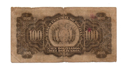 Bolivia Billete 100 Bolivianos Año 1928 P#133 1
