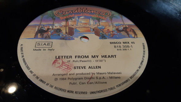 Steve Allen Letter From My Heart Vinilo Maxi Germany 1984 1