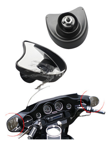 Espejos Retrovisores Con Montaje De Carenado Para Harley Str 0