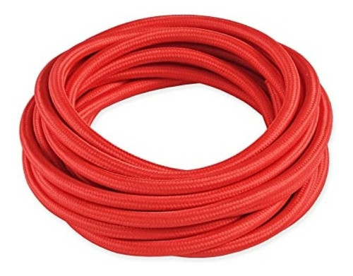 Cable Textil X 10mts Rojo Colgante Retro Vintage 0