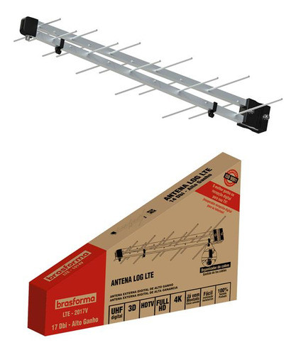 Antena Externa Digital Brasforma Logperíodica 20 Elementos 0
