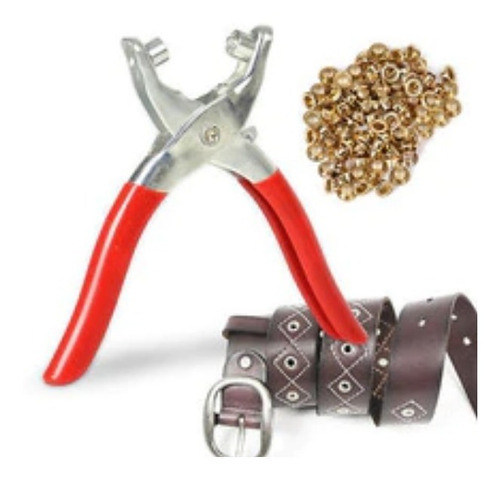 Pinza Ojalilladora Artesania Scrap Cuero + Ojalillos + Envio 0