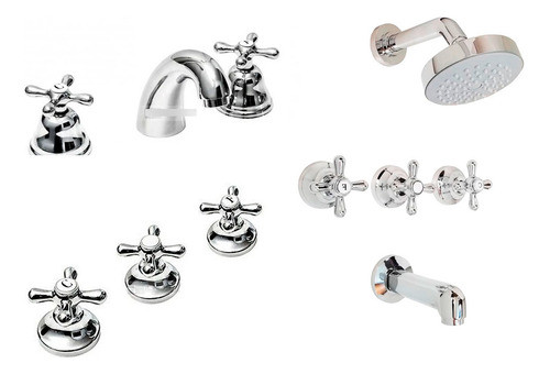 Griferia Lavatorio Bidet Ducha Aqualaf Liwen Compresion 0
