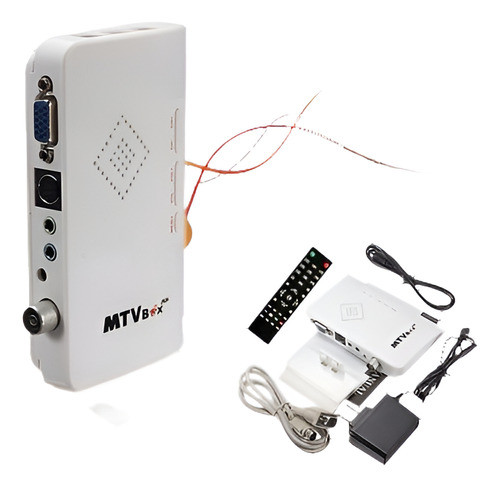 Lcd Vga External Tv Pc Box Programa Digital Receptor Tuner H 0