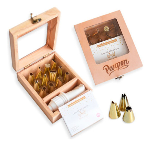 Set De Picos Grandes X12 Manga Acople Y Caja De Madera 5oz 0