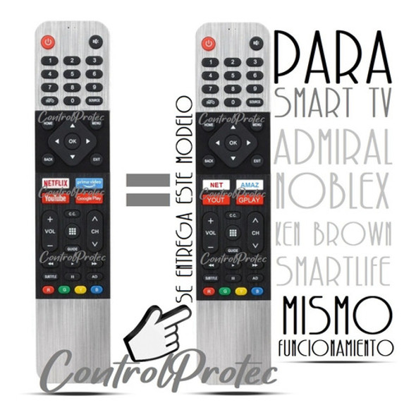 Control Remoto Para Sl-tv40fhdnx Smartlife Noblex Smart Tv 1