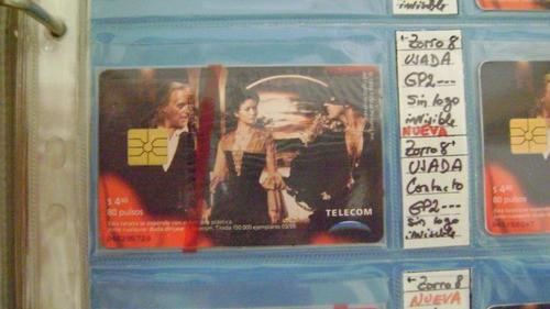 Tarjeta Telefonica Colecc Telecom Peliculas Zorro 8 Usada 2 0