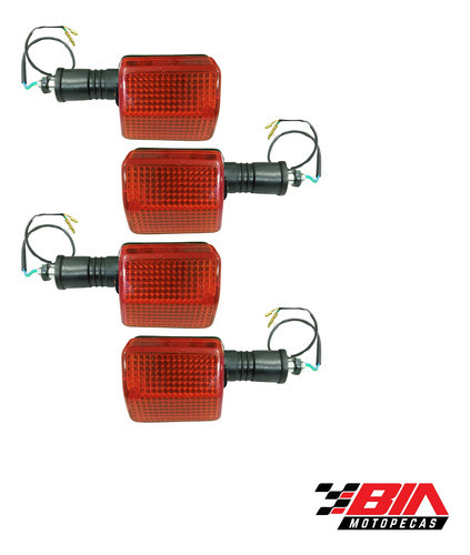 Bloco Optico Lente Aro 4 Pisca Lampadas Strada Cbx 200 2003 1
