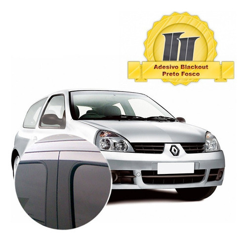 Blackout Clio 00/05 (2 Portas) Coluna ¿ Preto Fosco Poroso 0
