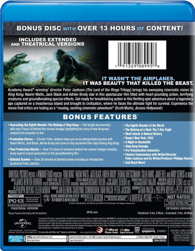 Blu-ray King Kong (2005) Ultimate Extendida / 2 Discos 1