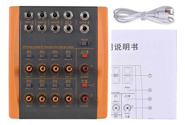 Mixer Mixer De Console De Áudio De 8 Canais Mixing Guitar Ul 1