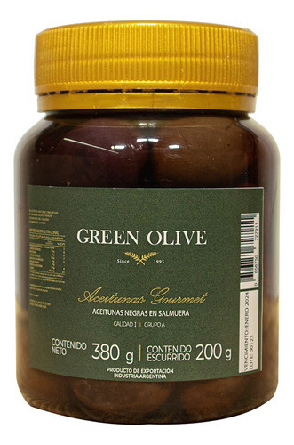 Aceitunas Negras En Aceite 200 Gr. N° 00 Pet 0