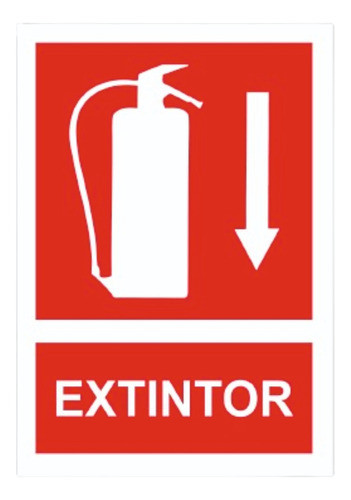 Cartel Extintor Base Blanca Pvc  / 1 Unidad 0