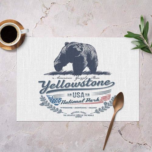 Manteles Individuales Mugod Idaho Grizzly Bear National Park 1